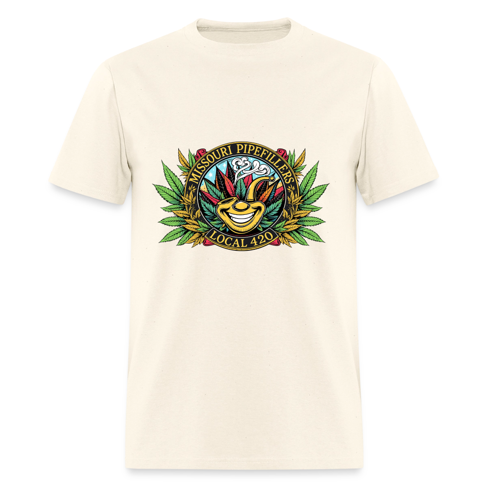 MISSOURI PIPEFILLERS LOCAL 420  F/B DESIGNS  Men's T-Shirt - sweet cream heather