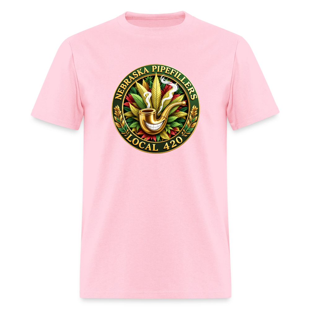 NEBRASKA PIPEFILLERS LOCAL 420 F/B DESIGNS Men's T-Shirt - pink