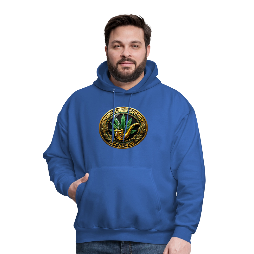 ILLINOIS PIPEFILLERS LOCAL 420  Men's Hoodie - royal blue
