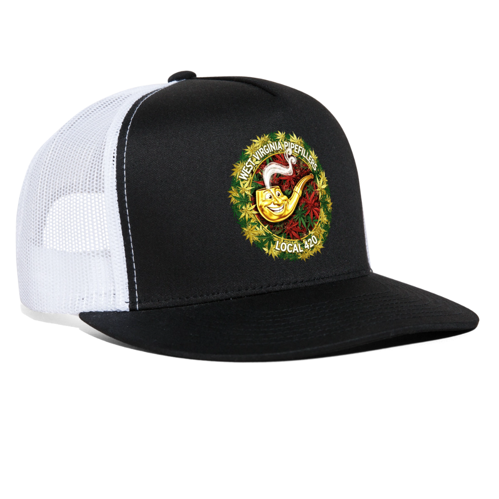 WEST VIRGINIA PIPIEFILLERS LOCAL 420 Trucker Hat - black/white