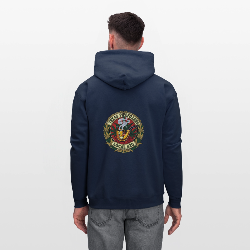 TEXAS PIPEFILLERS LOCAL 420 F.B DESIGN Men's Hoodie - navy