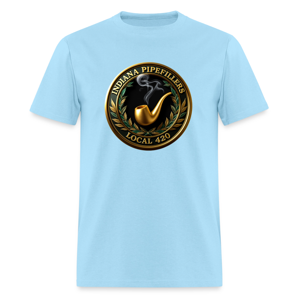 INDIANA PIPEFILLERS LOCAL 420 Men's T-Shirt - powder blue