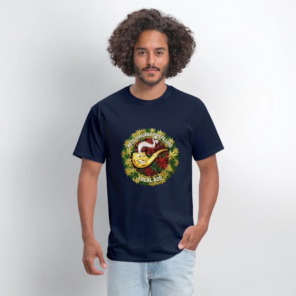WEST VIRGINIA PIPIEFILLERS LOCAL 420 Men's T-Shirt - navy