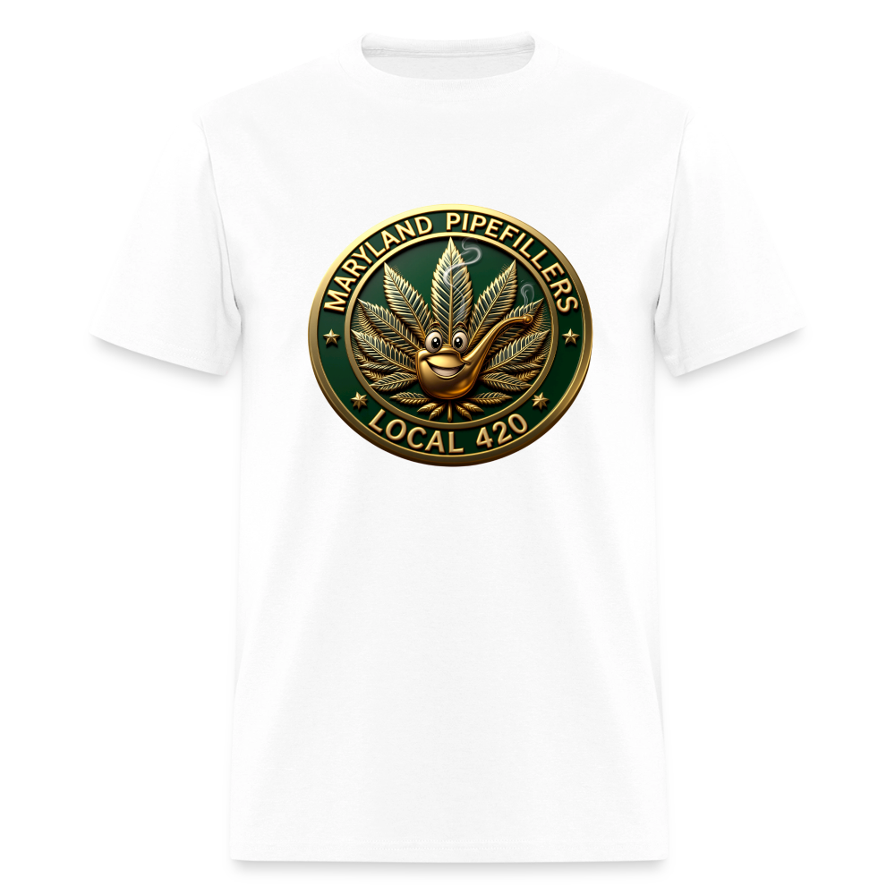 MARYLAND PIPEFILLERS LOCAL 420 Men's T-Shirt - white