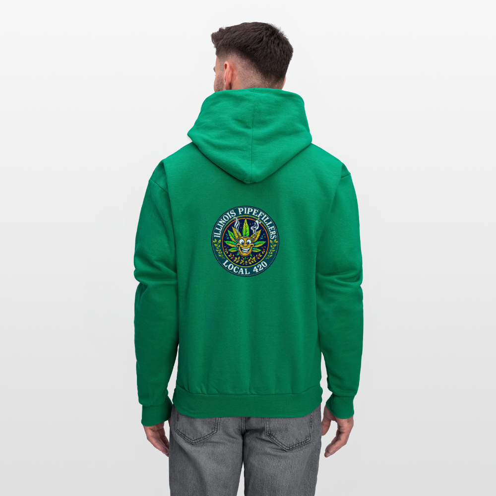 ILLINOIS PIPEFILLERS LOCAL 420 F/B DESIGN Men's Hoodie - kelly green