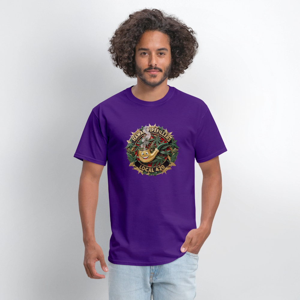 HAWAII PIPEFILLERS LOCAL 420 F/B DESIGN Men's T-Shirt - purple