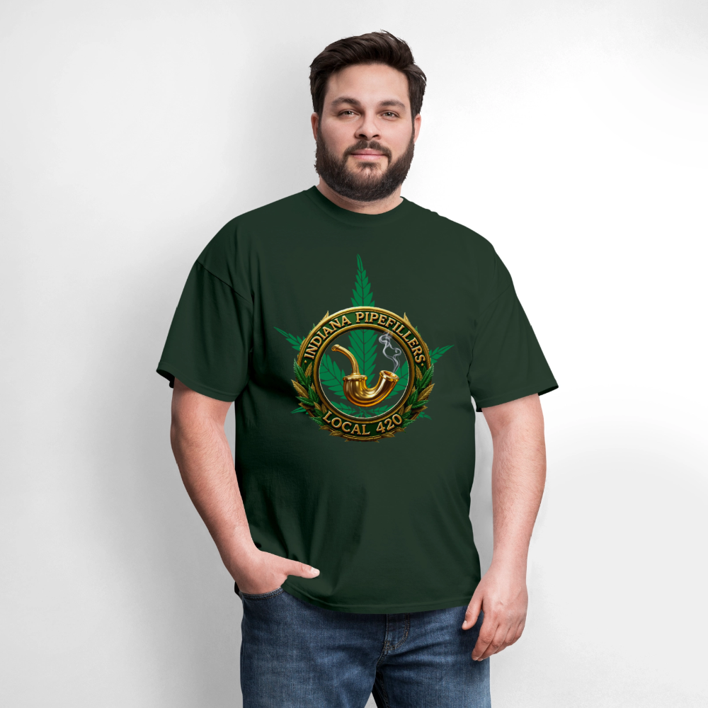 INDIANA PIPEFILLERS LOCAL 420 Men's T-Shirt - forest green