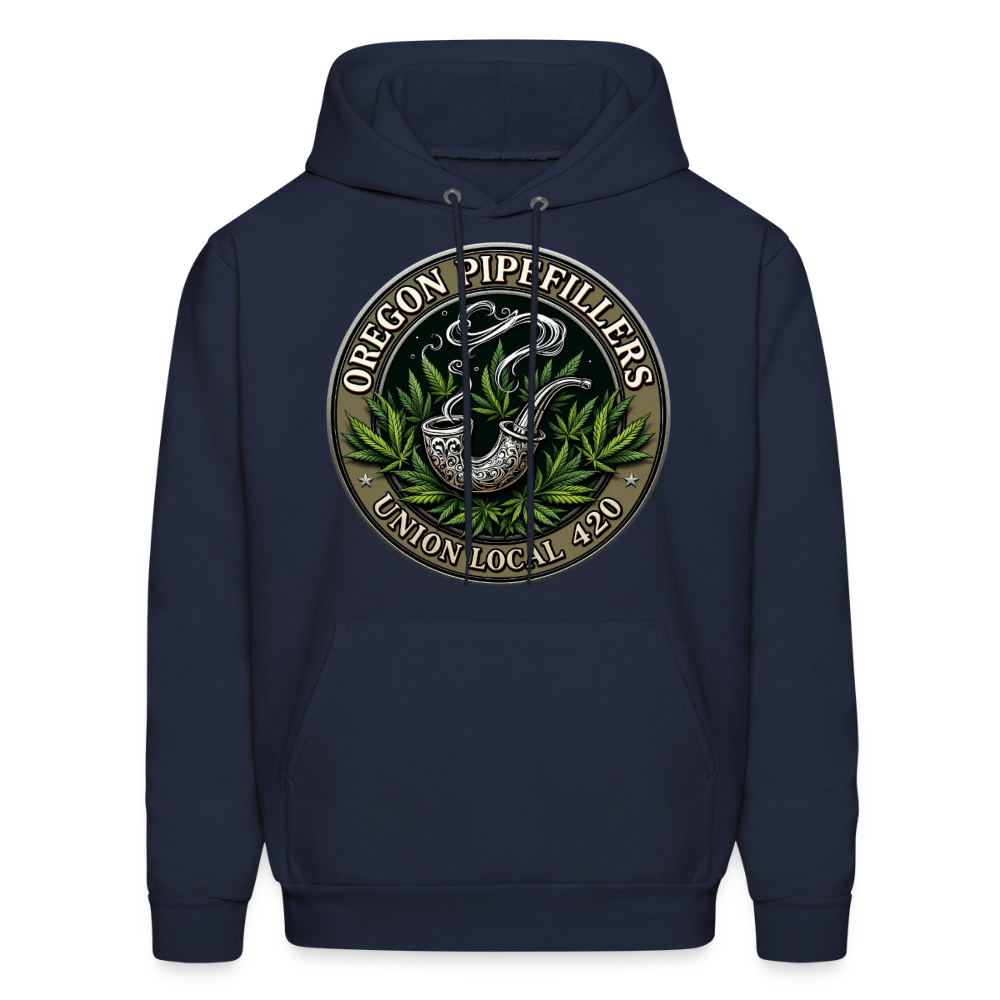 OREGON PIPEFILLERS LOCAL 420 2 EMBLEM Men's Hoodie - navy