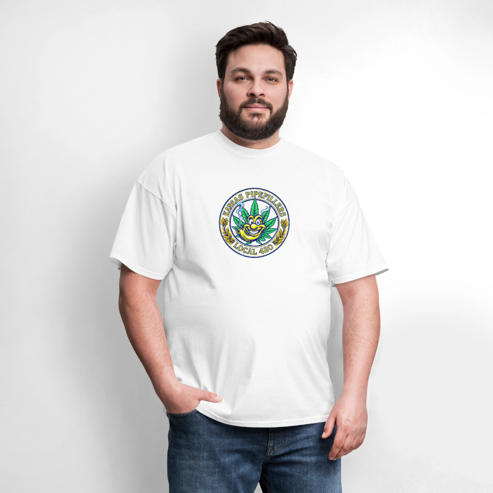 KANSAS PIPEFILLERS LOCAL 420 F/B DESIGNS Men's T-Shirt - white