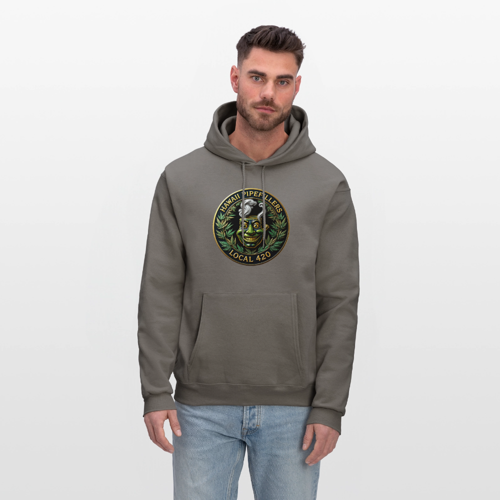 HAWAII PIPEFILLERS LOCAL 420 F/B DESIGN Men's Hoodie - asphalt gray