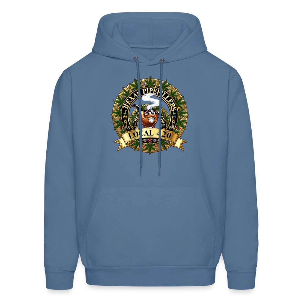 TEXAS PIPEFILLERS LOCAL 420 F/B DESIGN Men's Hoodie - denim blue