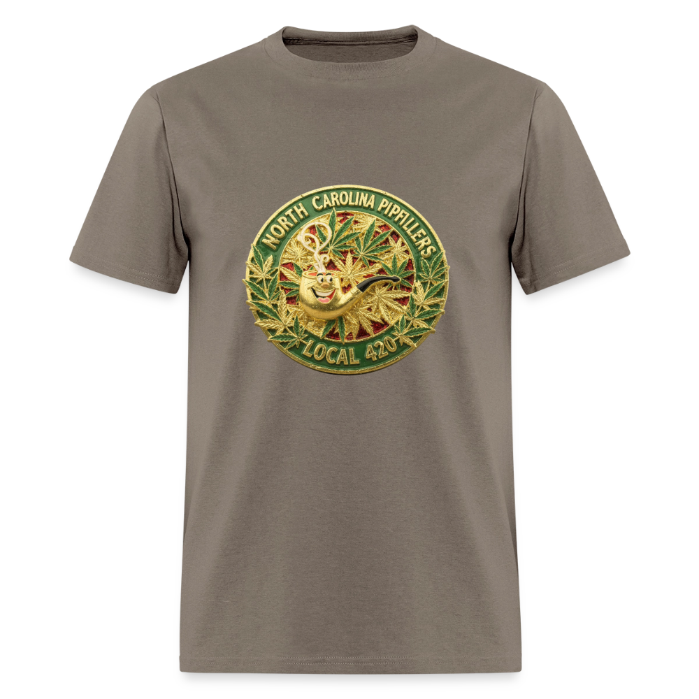 NORTH CAROLINA  PIPEFILLERS LOCAL 420 Men's T-Shirt - safari
