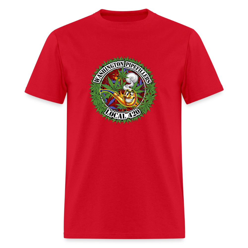 WASHINGTON PIPEFILLERS LOCAL 420 F/B DESIGN Men's T-Shirt - red