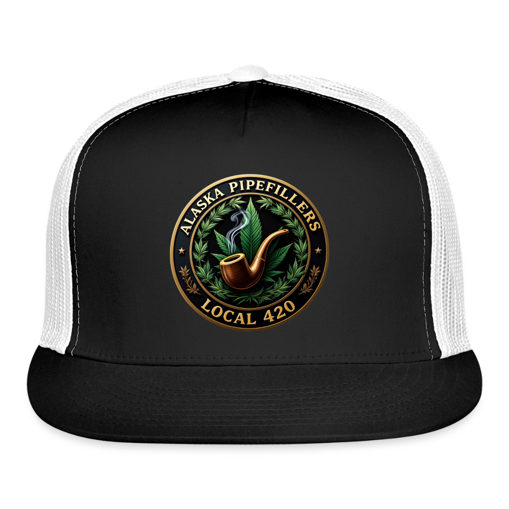 ALASKA PIPEFILLERS LOCAL 420 Trucker Hat - black/white