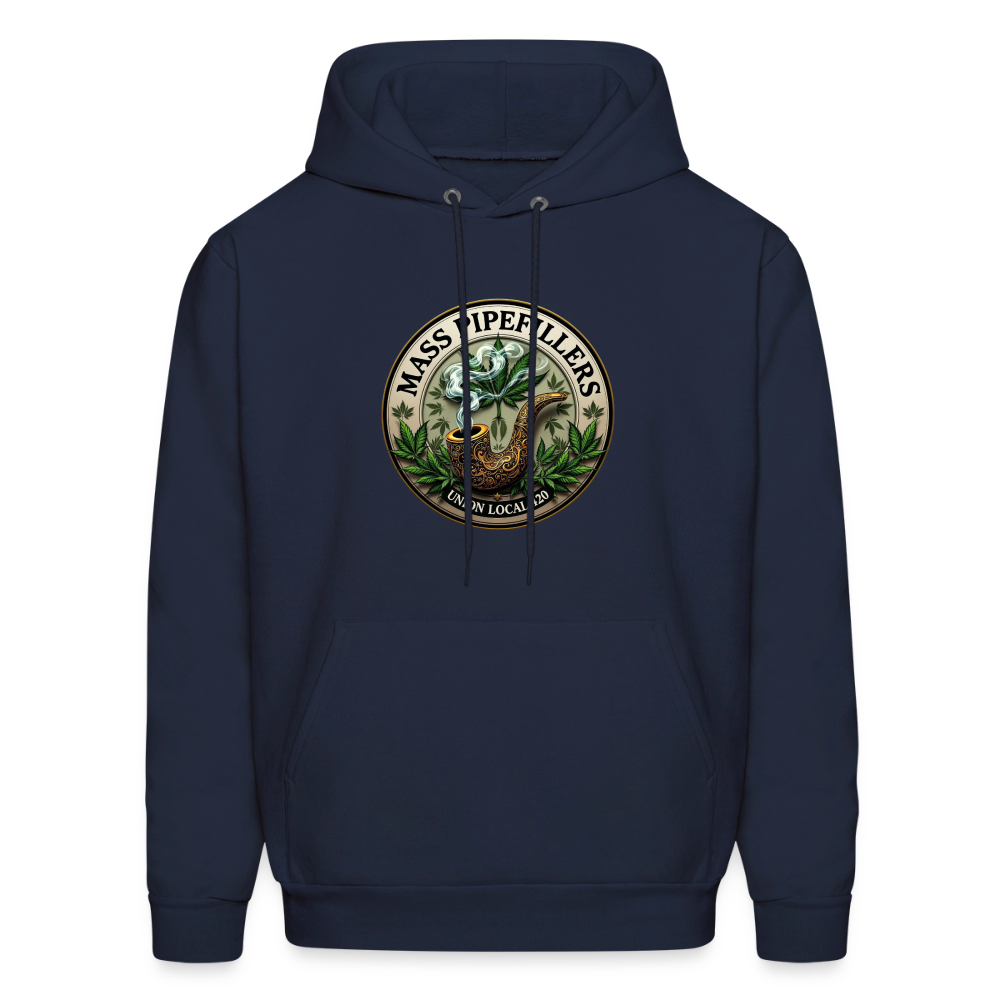 MASS PIPEFILLERS LOCAL 420 2 EMBLEM Men's Hoodie - navy