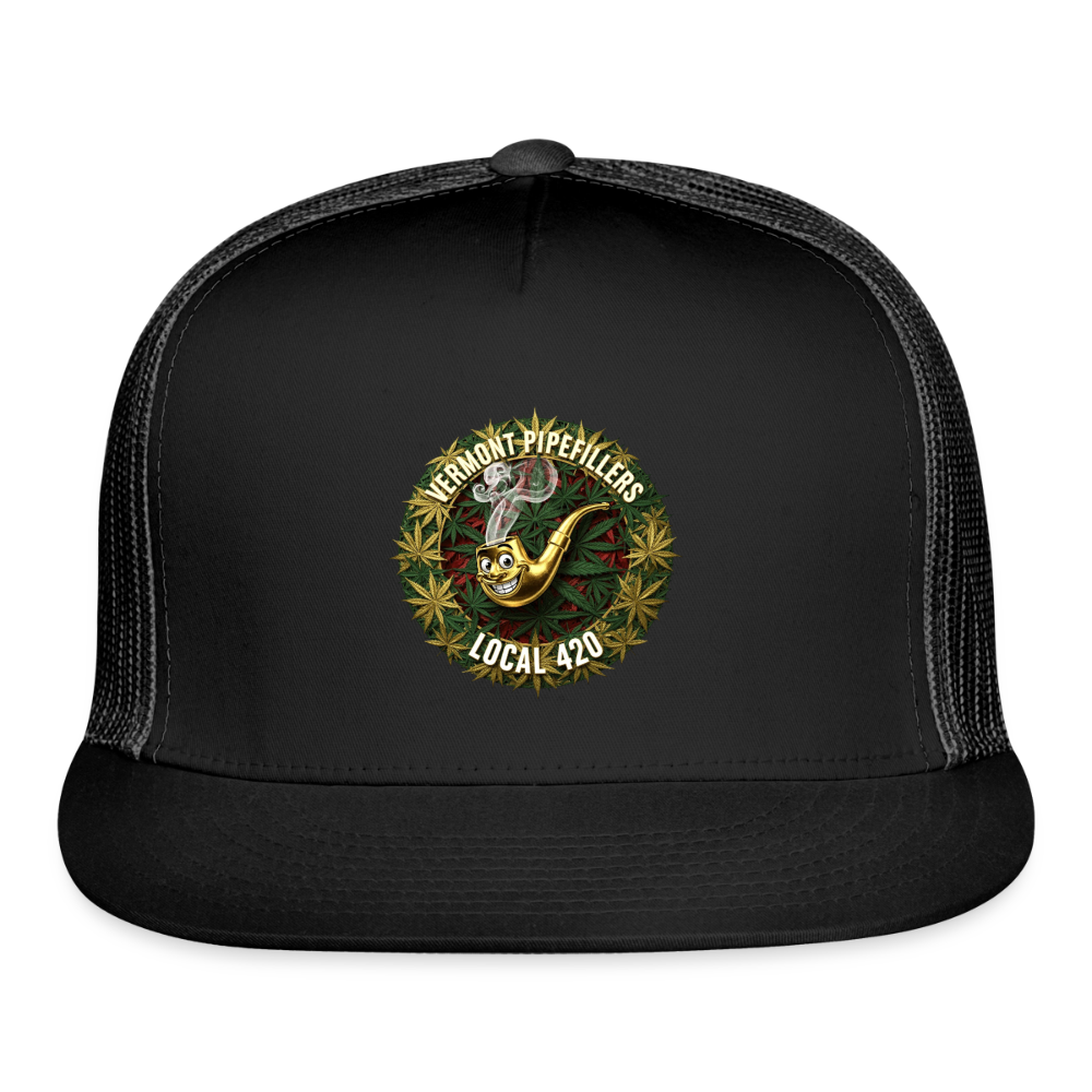 VERMONT PIPEFILLERS LOCAL 420 Trucker Hat - black/black