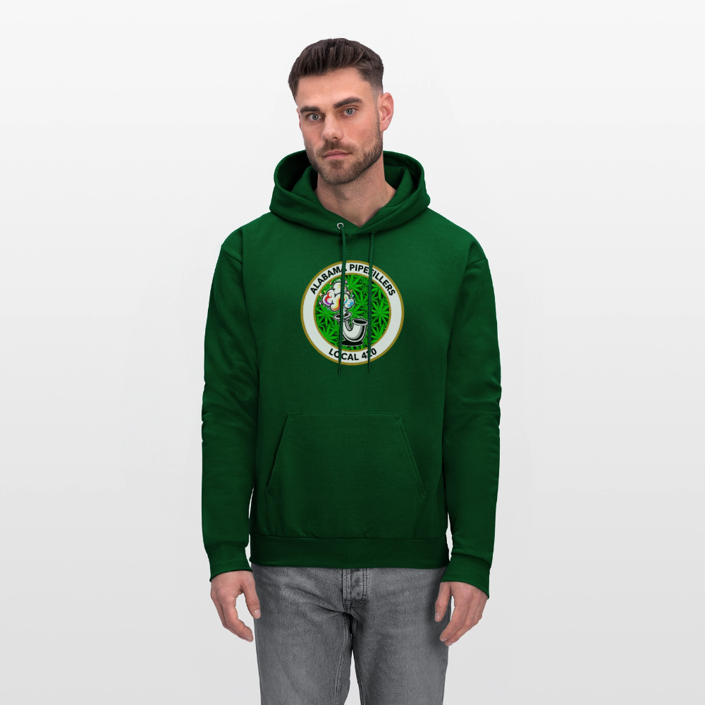 ALABAMA PIPEFILLERS LOCAL 420 F/B EM-BLEMS Men's Hoodie - forest green