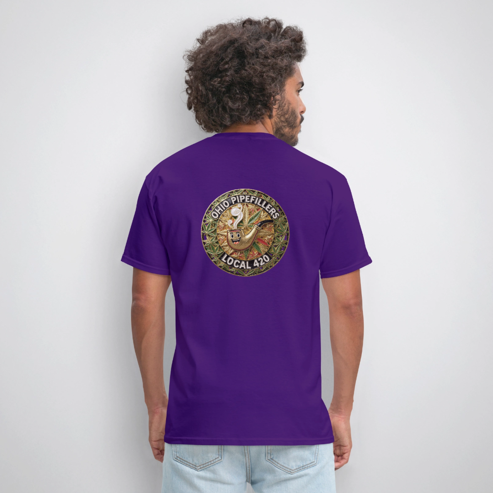 OHIO PIPEFILLERS LOCAL 420  F/B DESIGNS Men's T-Shirt - purple