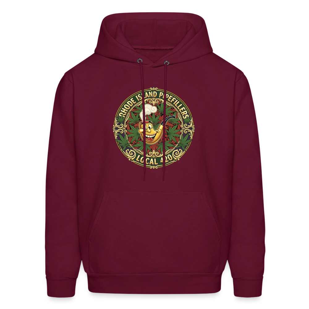 TEXAS PIPEFILLERS LOCAL 420 F/B DESIGN Men's Hoodie - burgundy
