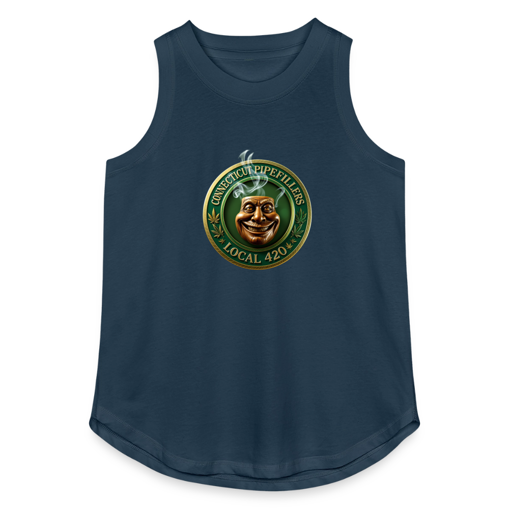 CONNECTICUT PIPEFILLERS LOCAL 420 Women's Relaxed Tank Top - denim