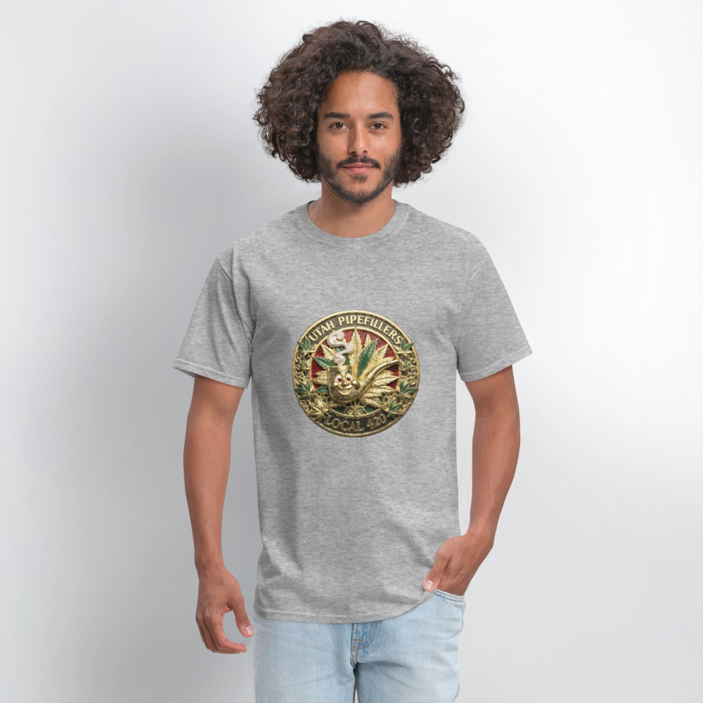 UTAH PIPEFILLERS LOCAL 420 Men's T-Shirt - heather gray