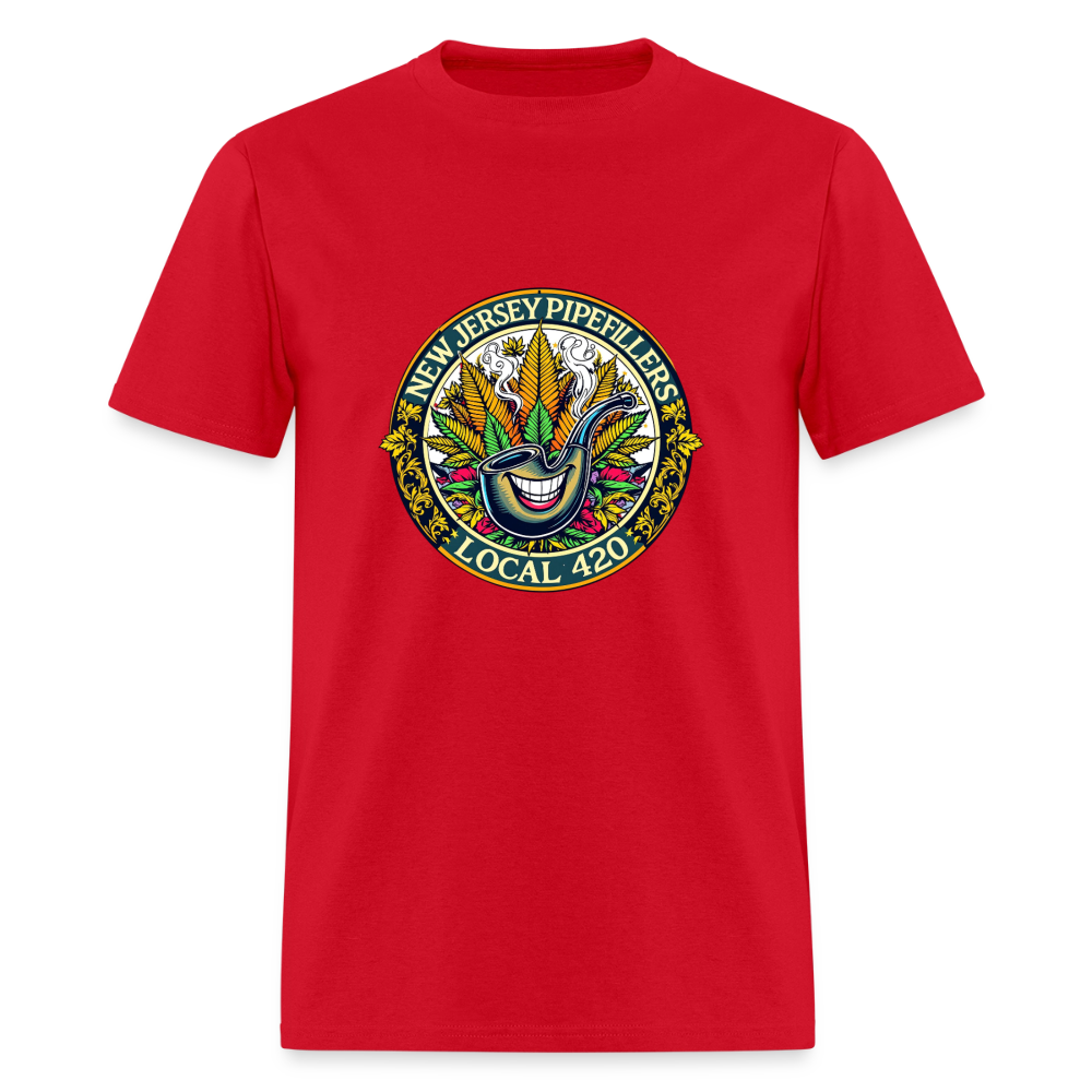 NEW JERSEY PIPEFILLERS LOCAL 420  Men's T-Shirt - red