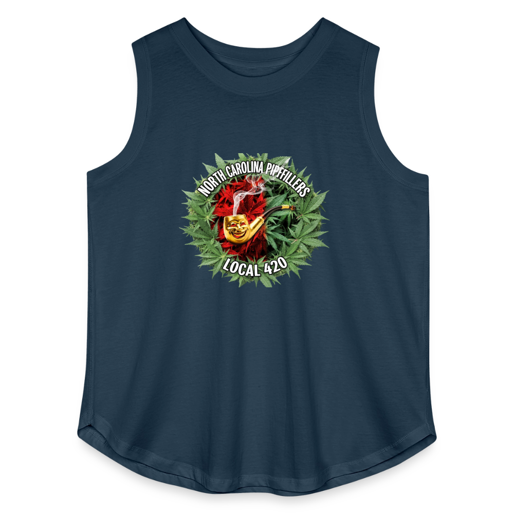 NORTH CAROLINA PIPEFILLERS LOCAL 420 Women's Curvy Relaxed Tank Top - denim