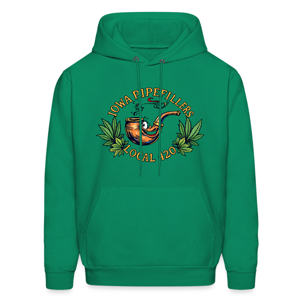 IOWA PIPEFILLERS LOCAL 420 F/B DESIGN Men's Hoodie - kelly green