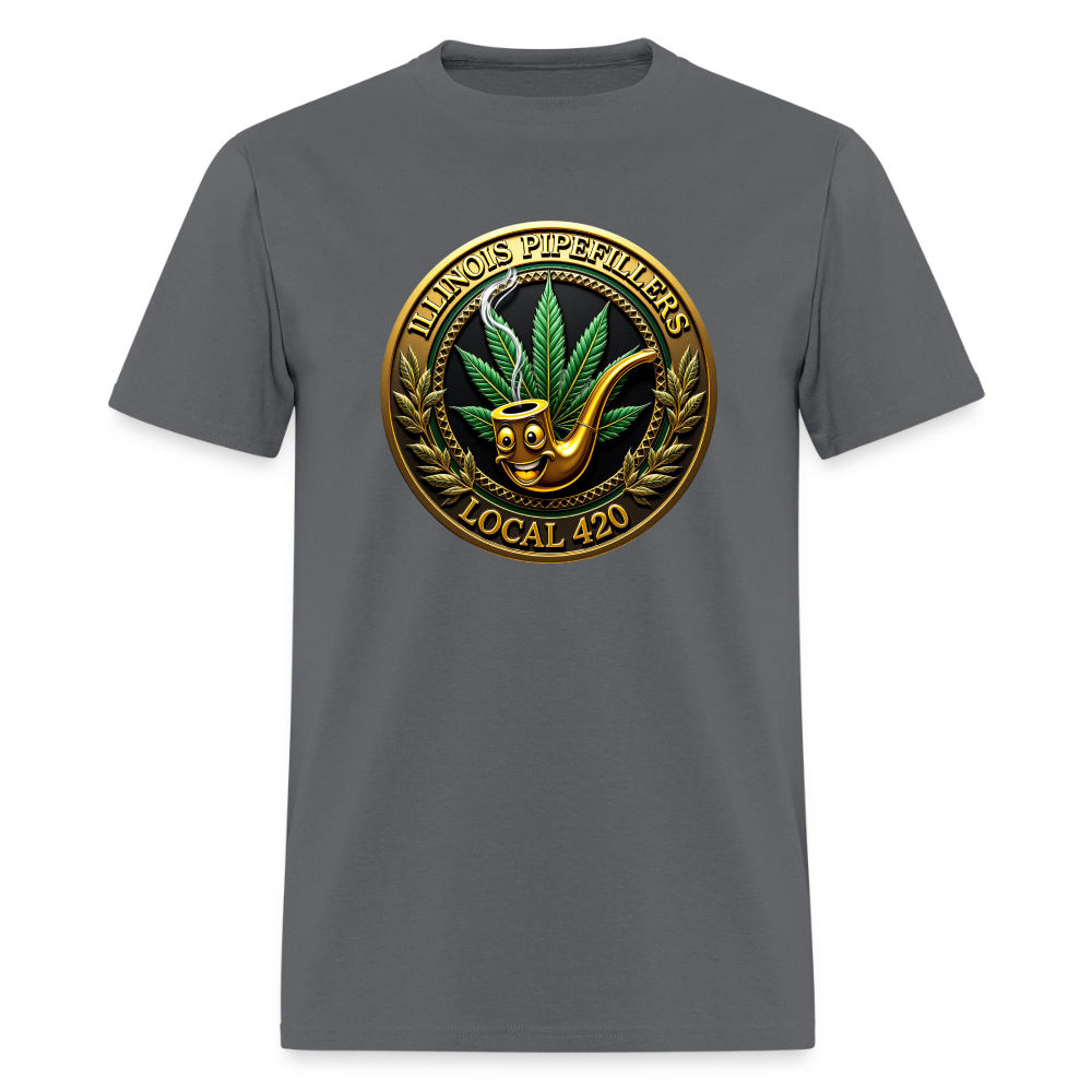 ILLINOIS PIPEFILLERS LOCAL 420 Men's T-Shirt - charcoal