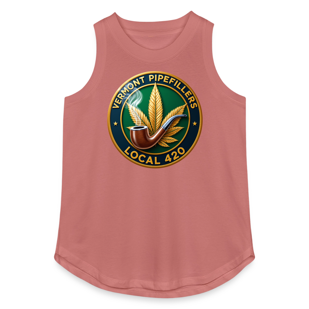 VERMONT PIPEFILLERS LOCAL 420 Women's Relaxed Tank Top - mauve
