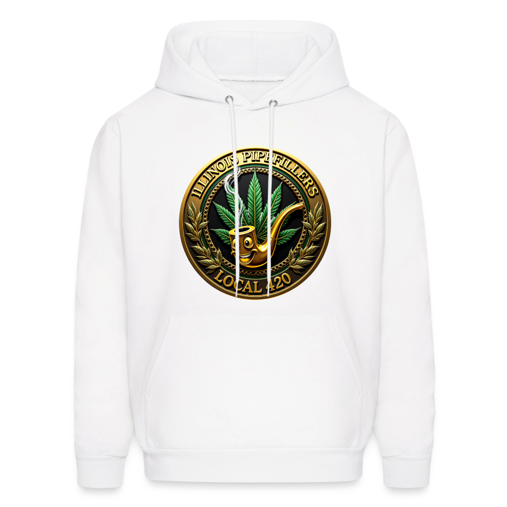 ILLINOIS PIPEFILLERS LOCAL 420  Men's Hoodie - white