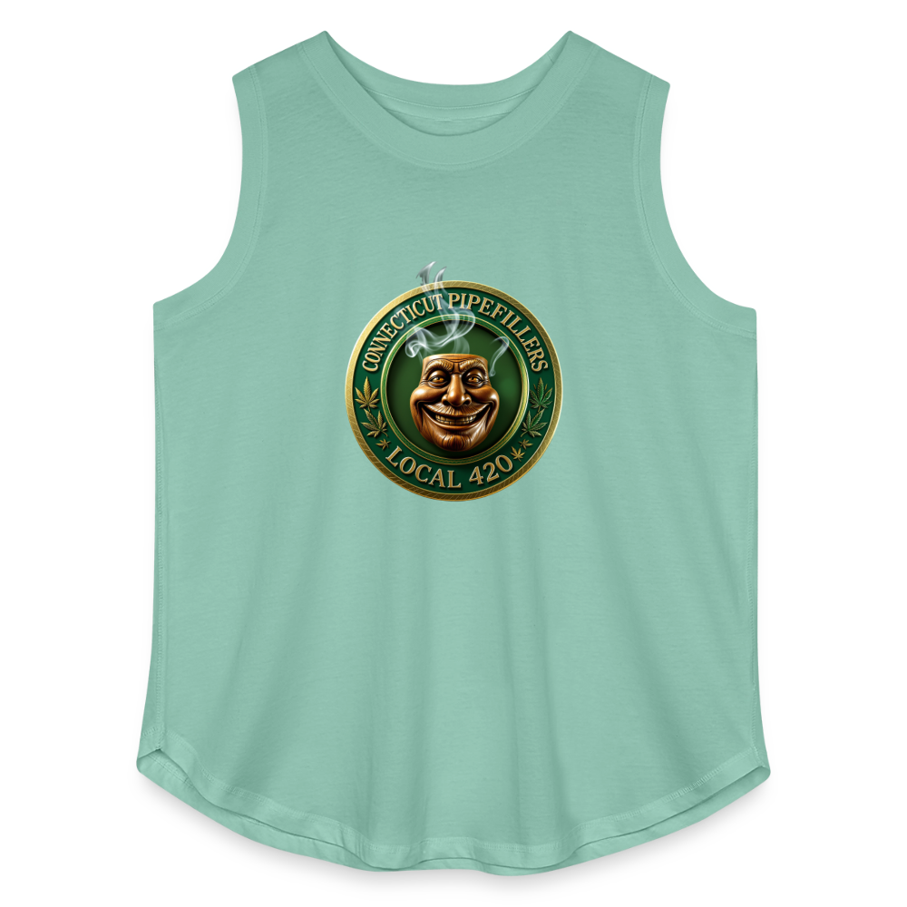 CONNECTICUT PIPEFILLERS LOCAL 420 F/B DESIGN Women's Curvy Relaxed Tank Top - saltwater
