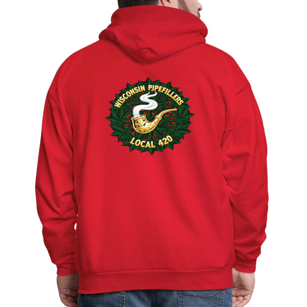 WISCONSIN PIPEFILLERS LOCAL 420 Men's Hoodie - red