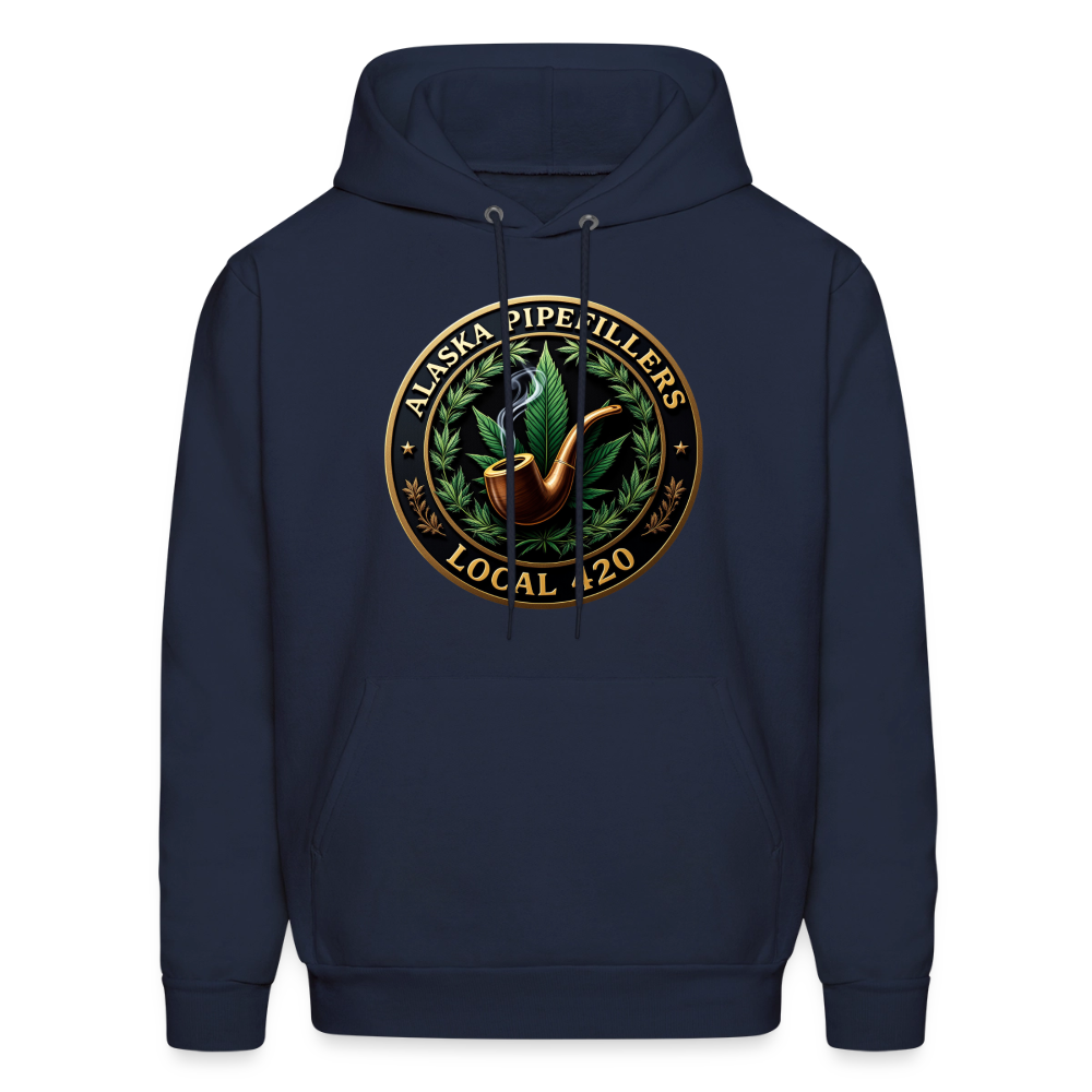 ALASKA PIPEFILLERS LOCAL 420 F/B DESIGN Men's Hoodie - navy
