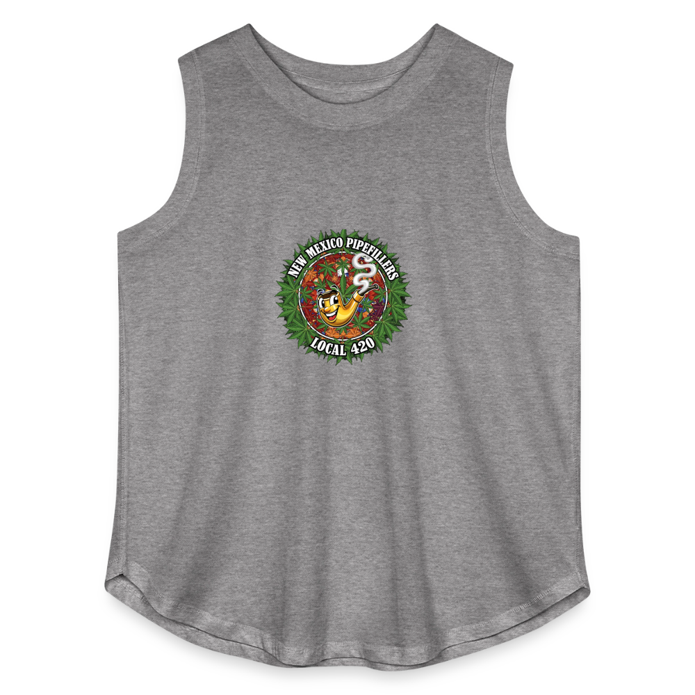 NEW MEXICO PIPEFILLERS LOCAL 420 Women's Curvy Relaxed Tank Top - granite heather 