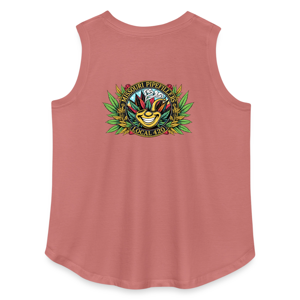 MISSOURI PIPEFILLERS LOCAL 420 F/B DESIGNS Women's Curvy Relaxed Tank Top - mauve