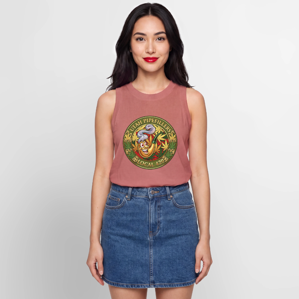 UTAH PIPEFILLERS LOCAL 420 Women's Relaxed Tank Top - mauve