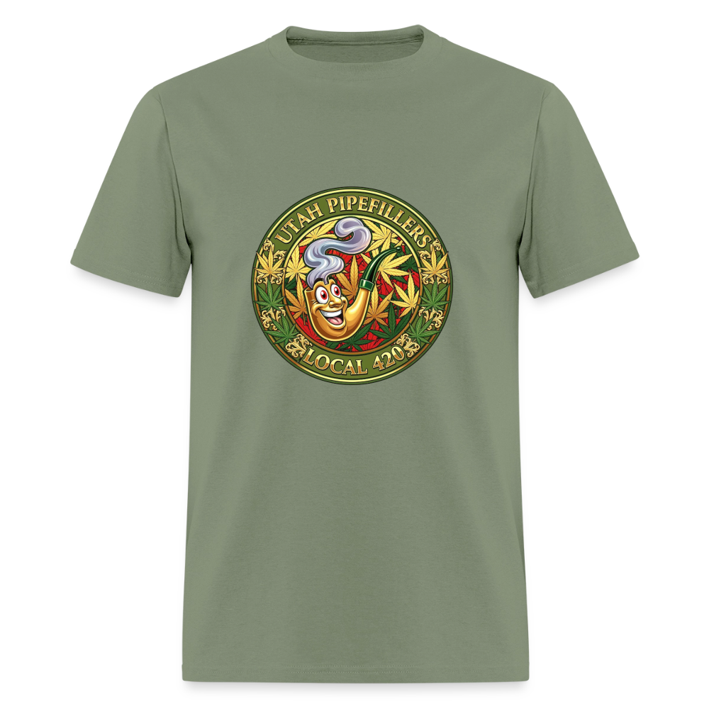 UTAH PIPEFILLERS LOCAL 420 F/B DESIGN Men's T-Shirt - military green