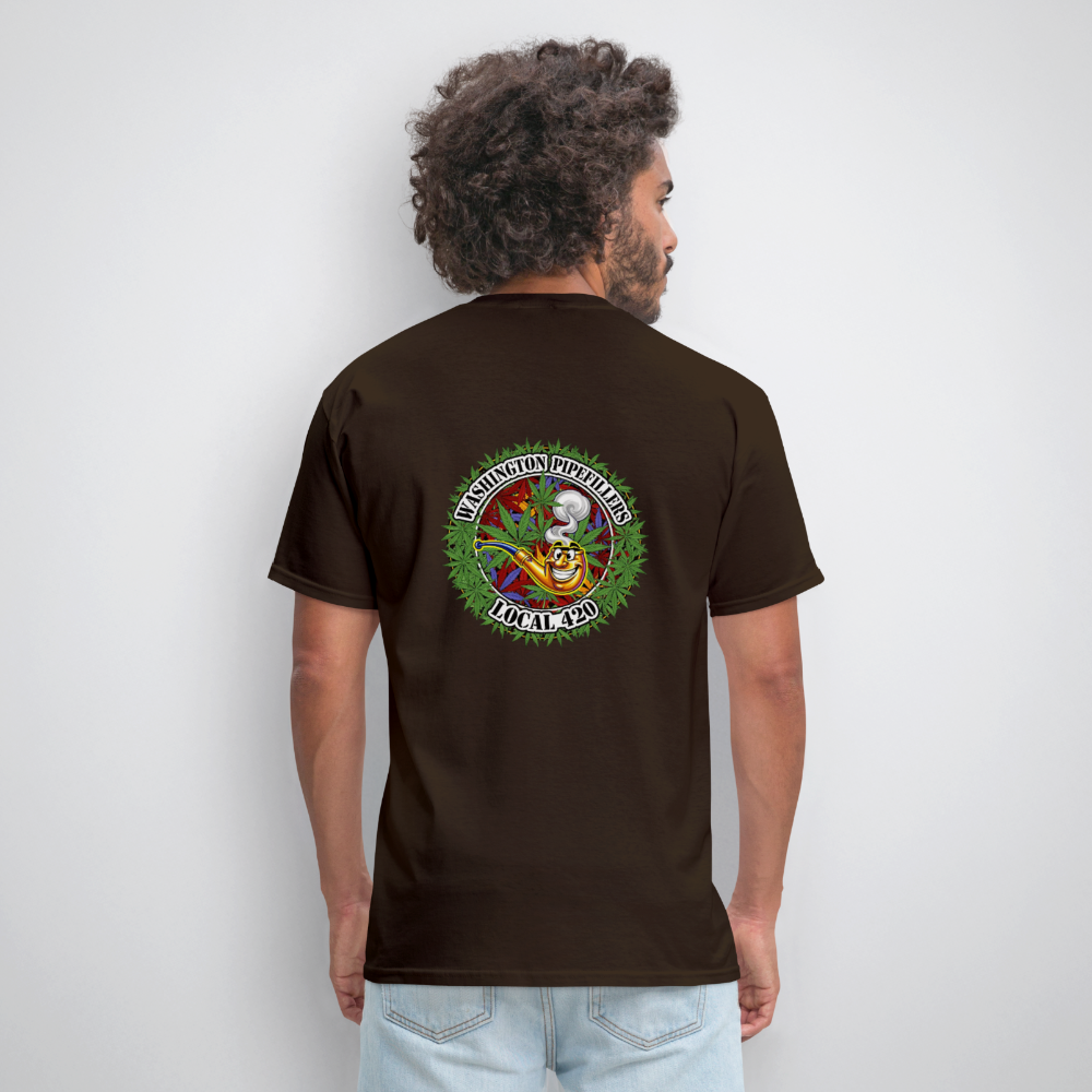 WASHINGTON PIPEFILLERS LOCAL 420 F/B DESIGN Men's T-Shirt - brown