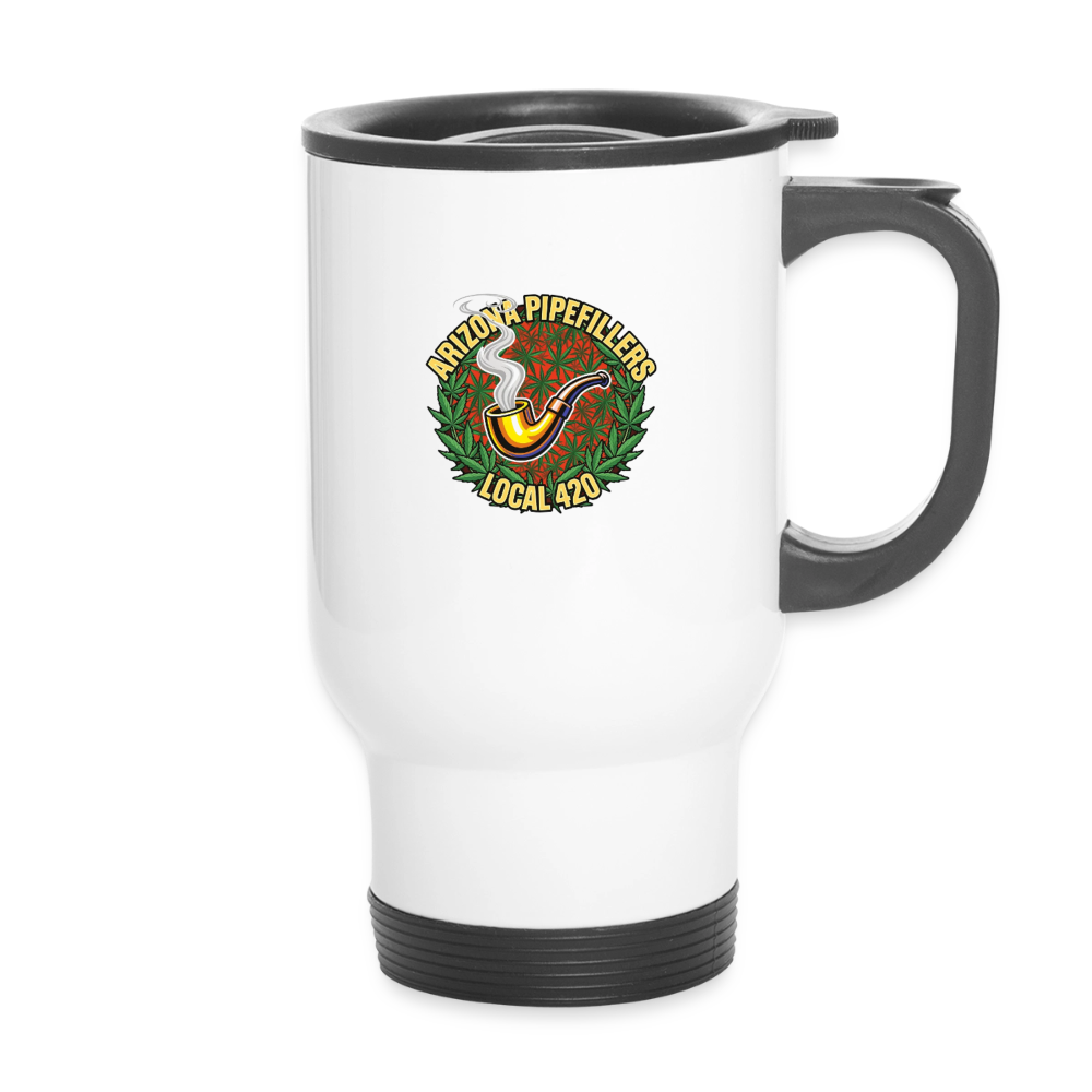 ARIZONA PIPEFILLERS LOCAL 420 40oz stainless Steel Travel Mug - white