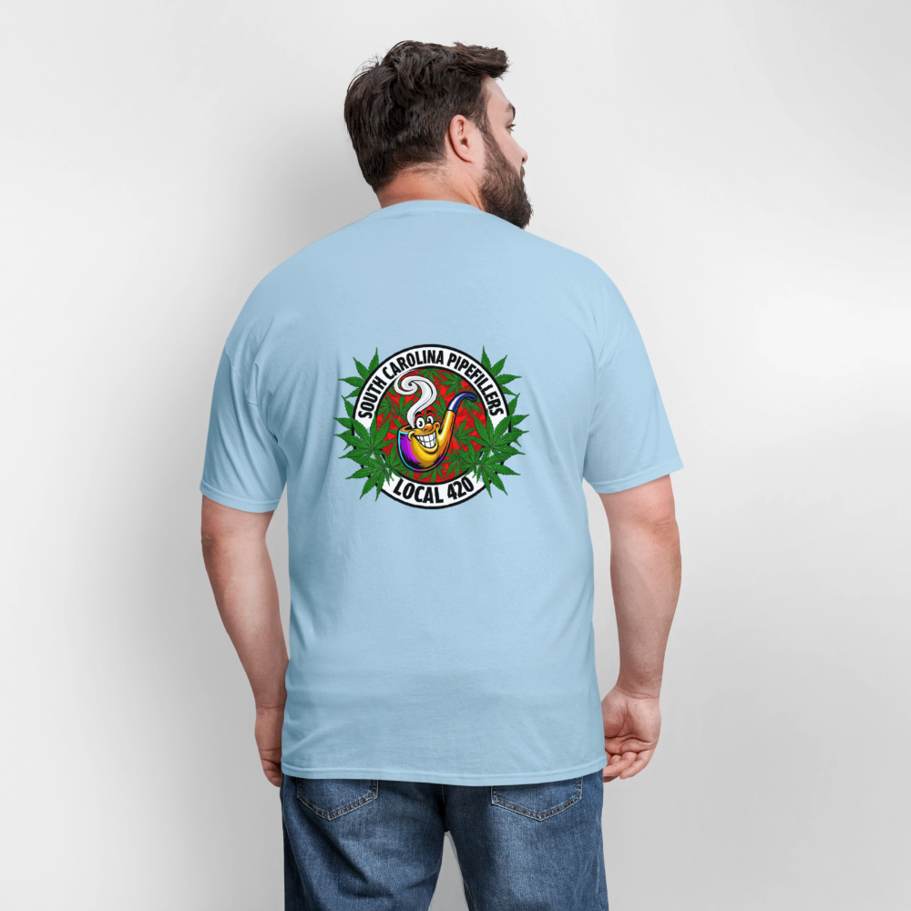 SOUTH CAROLINA PIPEFILLERS LOCAL 420 F/B DESIGN Men's T-Shirt - powder blue