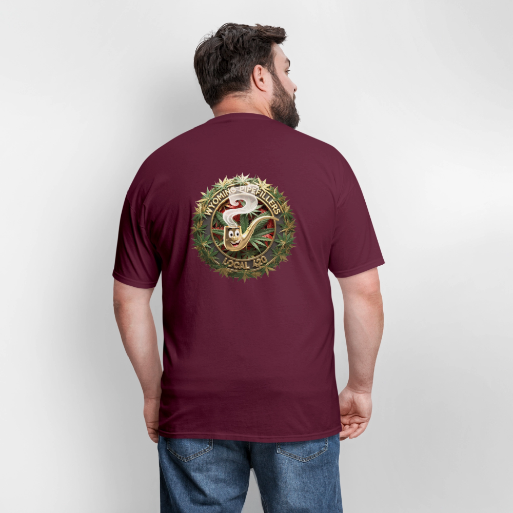 WYOMING PIPEFILLERS LOCAL 420 F/B DESIGN Men's Hoodie - burgundy