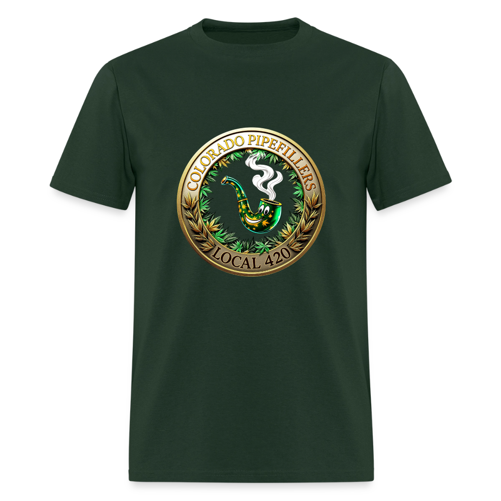 COLORADO PIPEFILLERS LOCAL 420  Men's T-Shirt - forest green