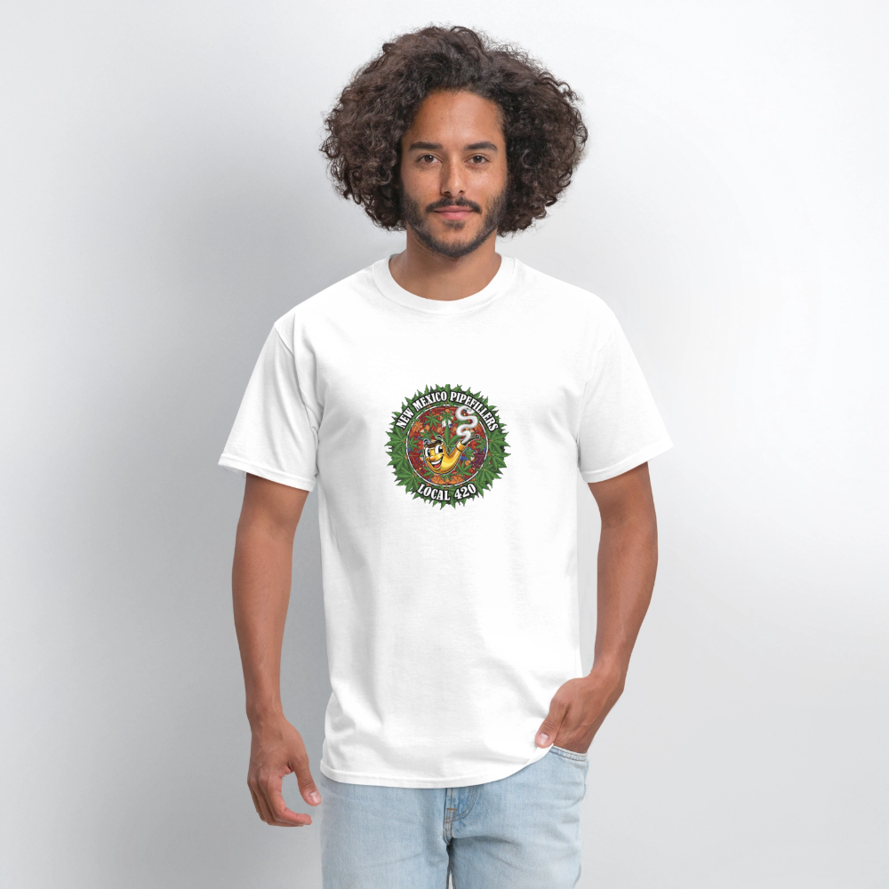 NEW MEXICO PIPEFILLERS LOCAL 420 MEN'S T-Shirt - white