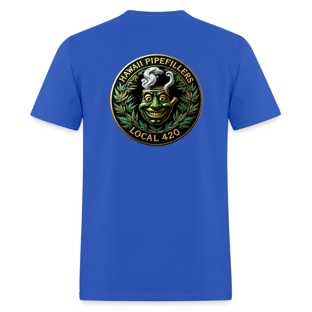 HAWAII PIPEFILLERS LOCAL 420 F/B DESIGN  Men's T-Shirt - royal blue