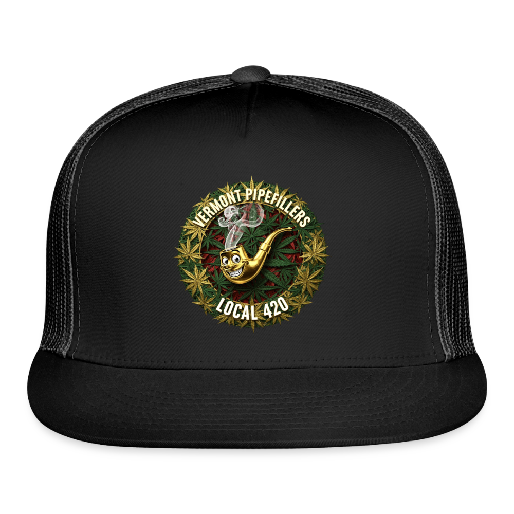 VERMONT PIPEFILLERS LOCAL 420 Trucker Hat - black/black