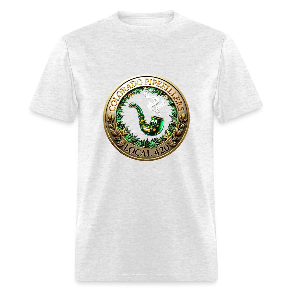 COLORADO PIPEFILLERS LOCAL 420  Men's T-Shirt - light heather gray