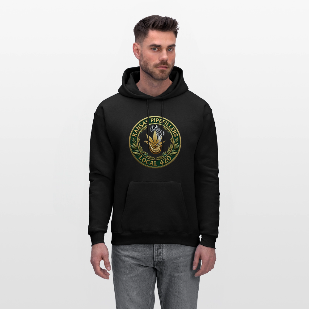 KANSAS PIPEFILLERS LOCAL 420 F/B DESIGNS Men's Hoodie - black