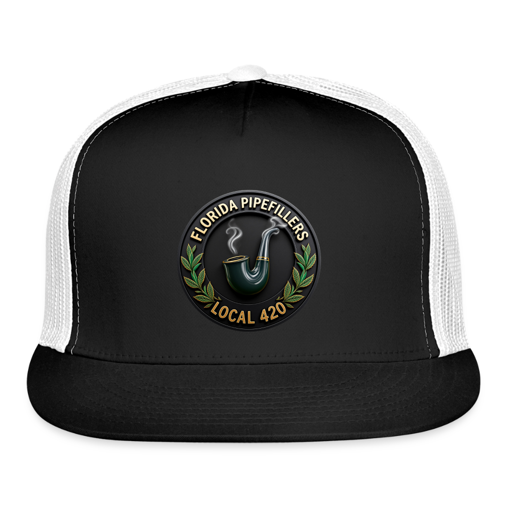 FLORIDA PIPEFILLERS LOCAL 420 Trucker Hat - black/white