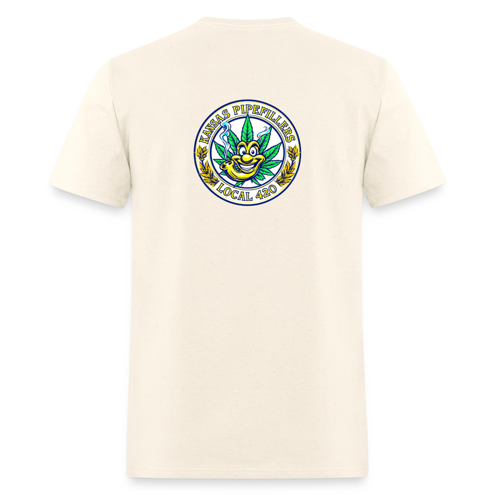 KANSAS PIPEFILLERS LOCAL 420 F/B DESIGNS Men's T-Shirt - sweet cream heather